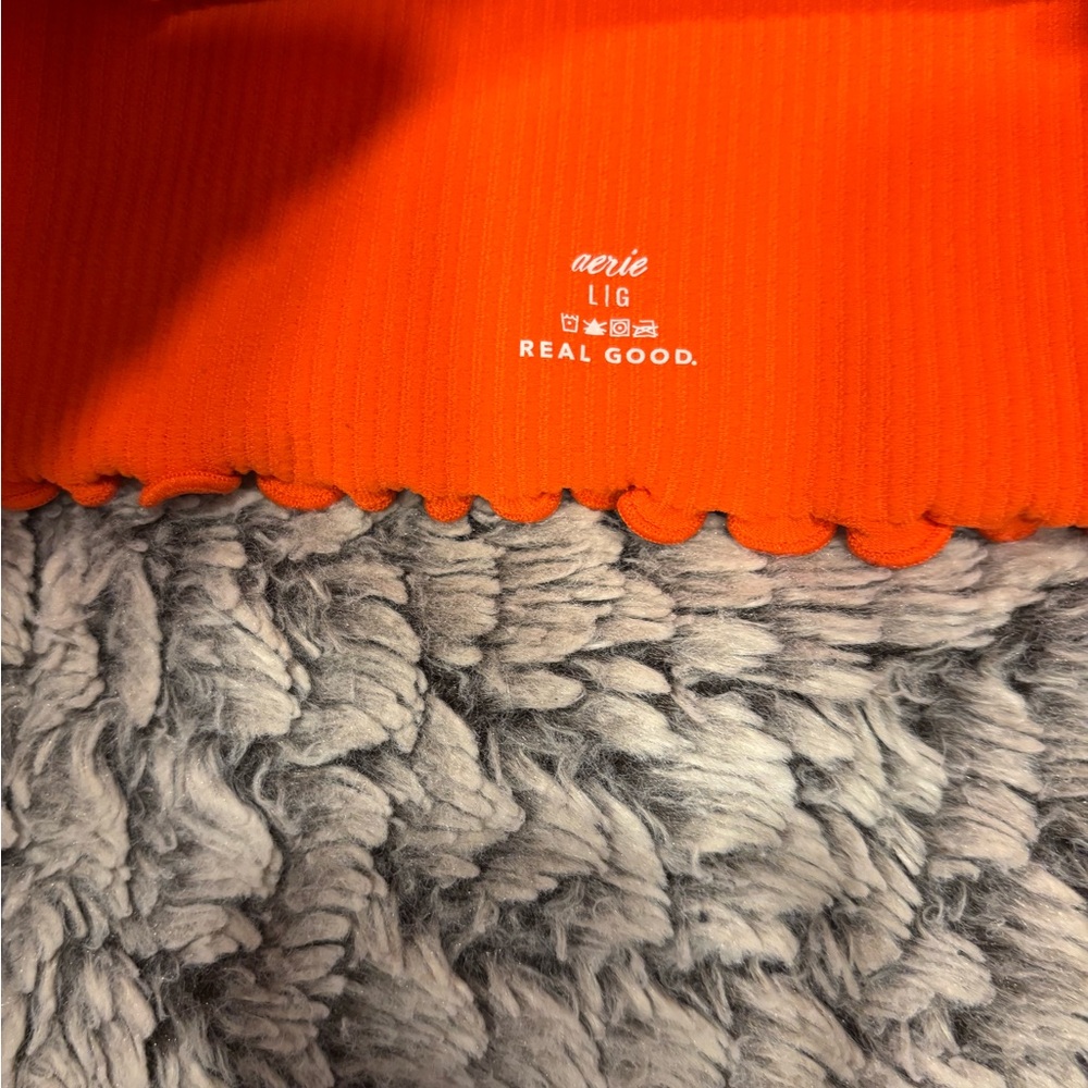 Aerie Neon Orange Ribbed Set - Picture 3 of 3